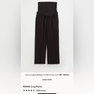 H&M MAMA maternity cropped pants - small
